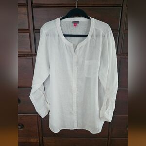 Women's Vince Camuto Linen Button Down XL